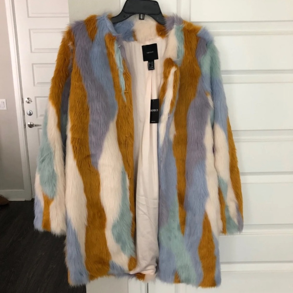 Faux fur coat